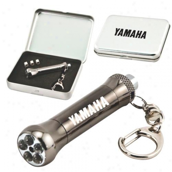 5-led Metal Flashlight With Clip