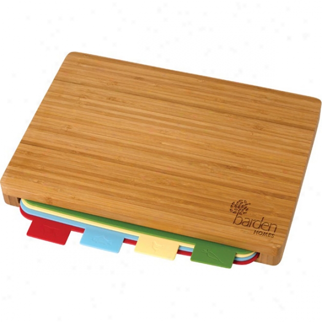 5 Pc Bamboo Cutting Board Set