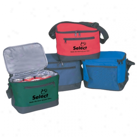 6-can Leak-proof Polyester Cooler Bag