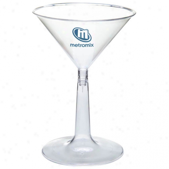 6 Oz. Clear Martini Glass (2 Piece)