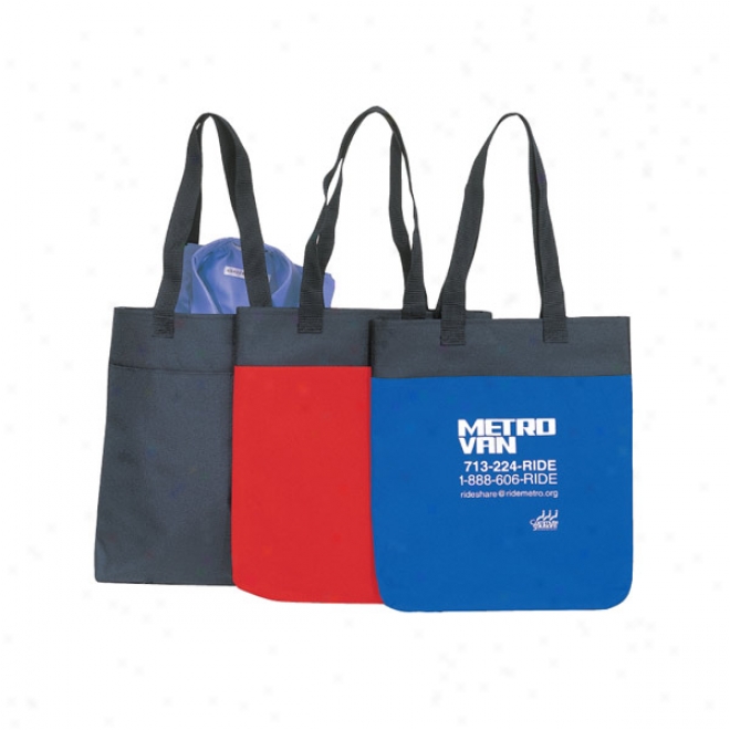 600d Polyester 2 Tone Tote Bag