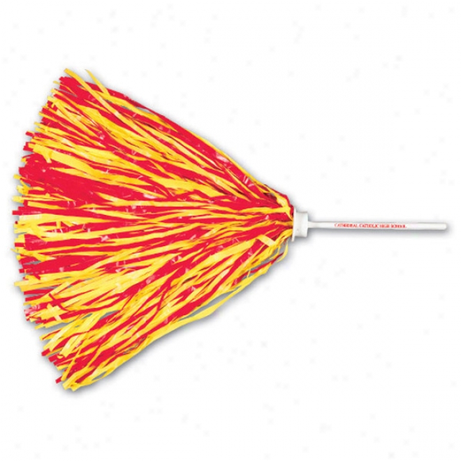 6" Handle Imprinted Pom- 1000 Streamers