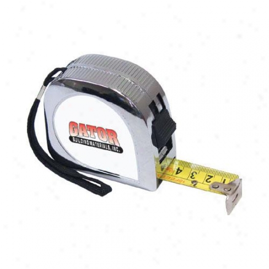 A 18' Tape Measure With Metal Clad Case And A Belt Clip