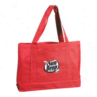 All Purpose Polyester Tote Bag With Vinyl Backing And 22" Self Fabric Handles