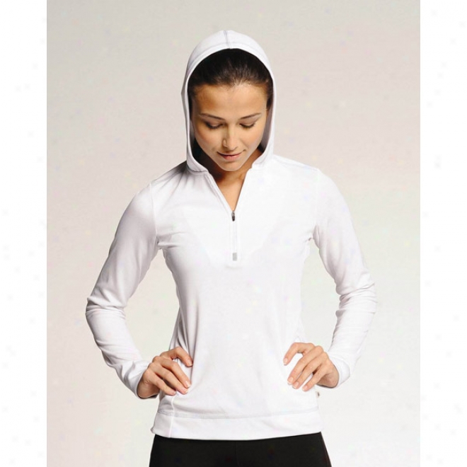 Alo Ladies' Long Sleeve  1/2  Zip Hooded Pullover