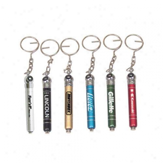 Aluminum Tire Measure  Key Ring, 10 To 50 Psi Scale