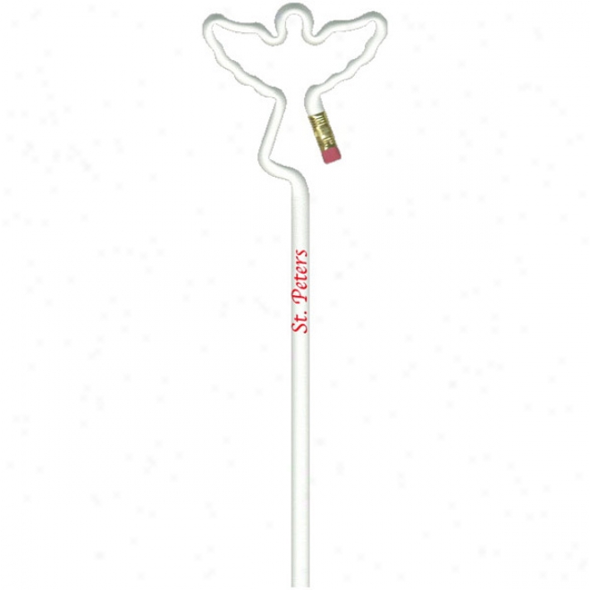 Angel - Real Number 2 Lead Pencil With An Erader, Excel Is Bent Into A Basic Shape