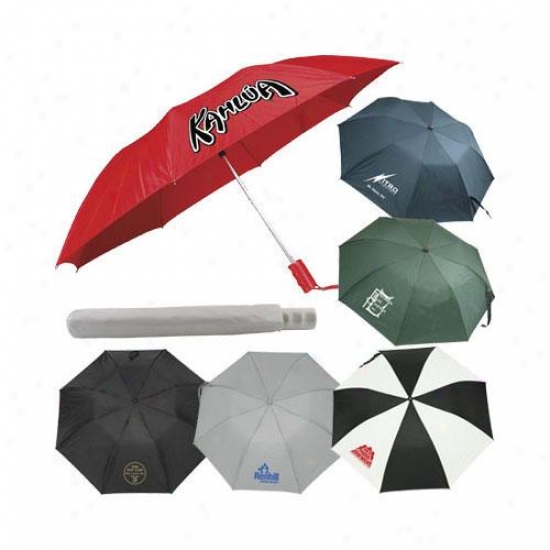 Automatic Nylon Umbrella With Matching Case, 43" Arc