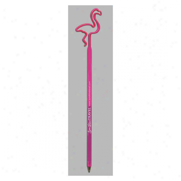 Baby Bends - Flamingo - Transparent Pen With Appropriate Bent Shape And A Clear Breathe-through Safety Cap