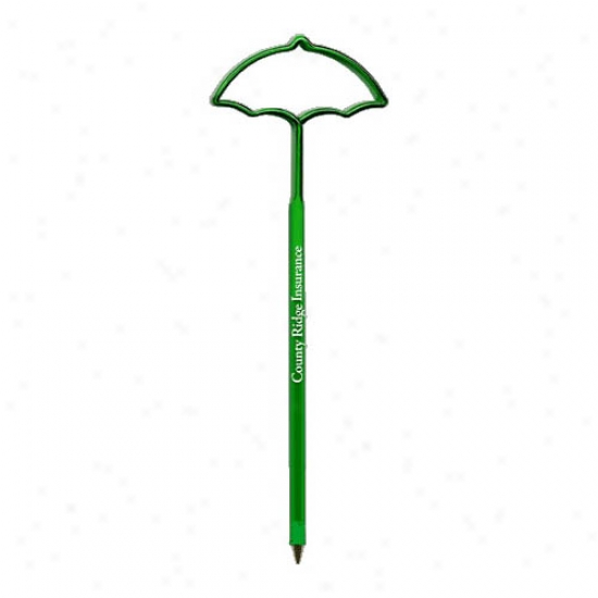 Baby Bends - Umbrella - Small, Transparent Pen With Bent Shape Top And A Clewr Breathe-through Safety Cap