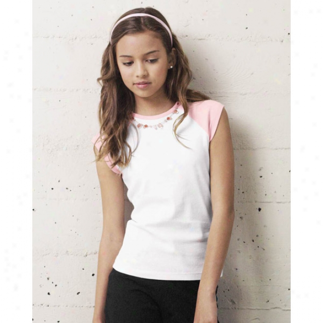 Bella Girl 11 Rib Cap Sleeve T-shirt