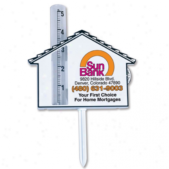 Big Ad - Home And Garden Rain Gauge With Tube, 3" Spike And Memory Wheel