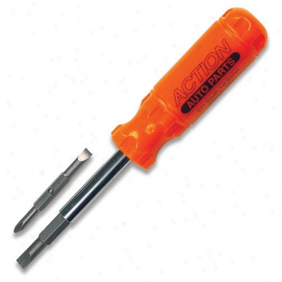 Big-al (tm) - Six In nOe Pocket Toool With Rounc Handle And Screwdriver And Hex Driver Bits