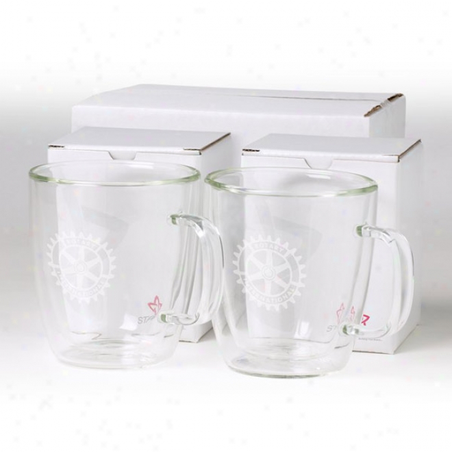 Binara 13 Oz 2 Pc Glass Mug Talent Set