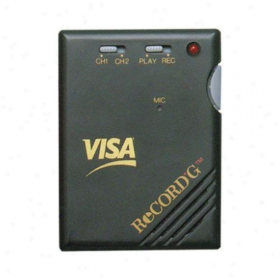 Black Twenty Sefond Recording Memo Card With Batteries Included