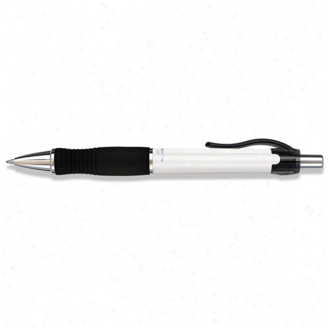 Breeze Ball Pen, White Barrel