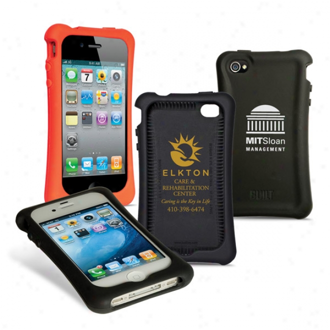 Built Silicone Plastic Case For Iphone 4