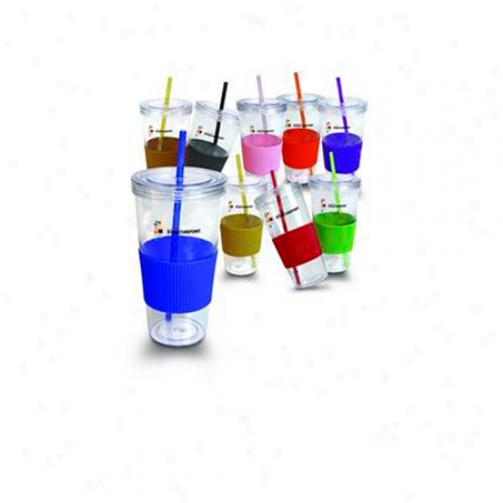 Burpy-2 Acrylic Tumbler With Straw And Grasp Section