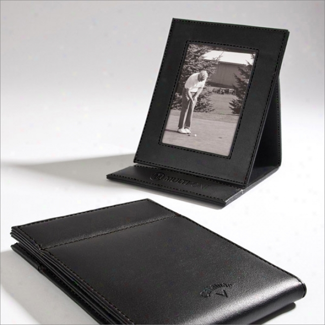 Callaway 3-1/2" X 2-1/2" Leather Fold-up Picture Frame