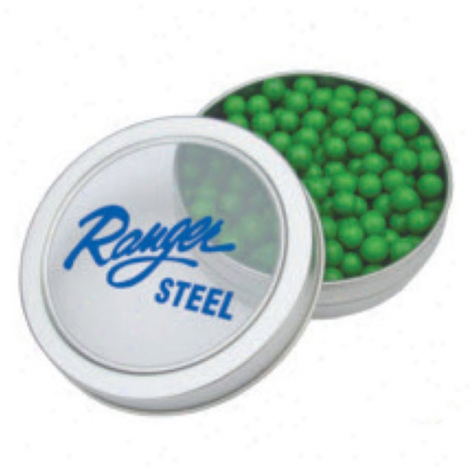 Candy Window Tin Short Round