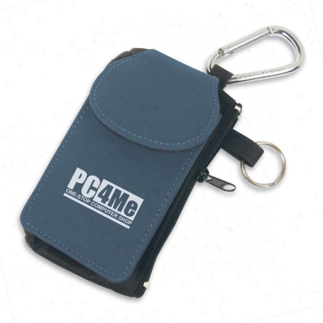 Cell Phone Holder With Coin & Key Pouch