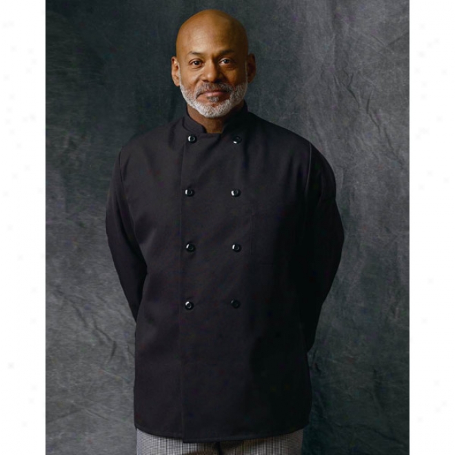 Chef Designs Black Tradi5ional Chef Coat