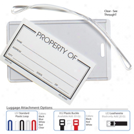 Clear Slip-in Endure Luggage Tag(blank)