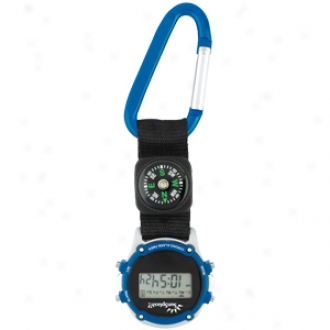 Clip-on - Stopwatch With Compass And Extra Large Carabiner Clip