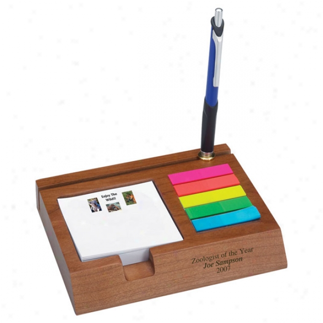 Club Level Wood Note And Flag Holder