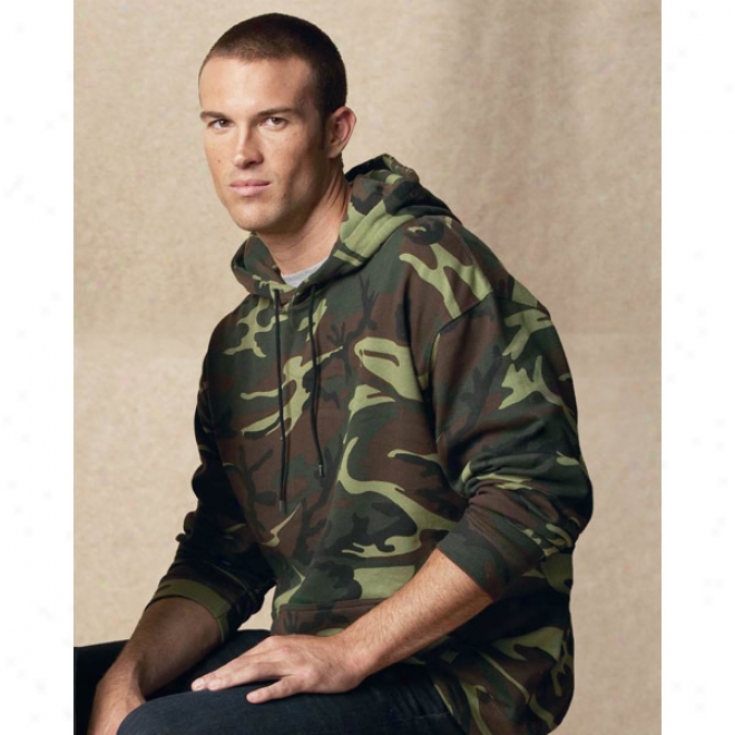 Code V Camouflage Pullover Cucullate Sweatshirt