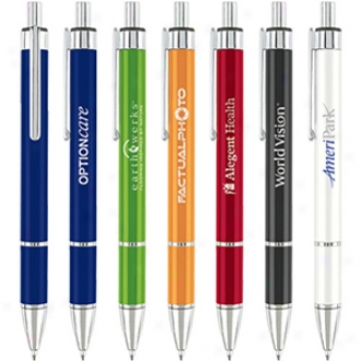 Color Block - Bkld Color Lacquer Finish Barrel Ballpoint Pen