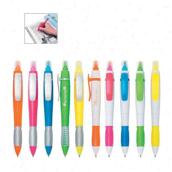 Color Twin-write Pen Highlighter