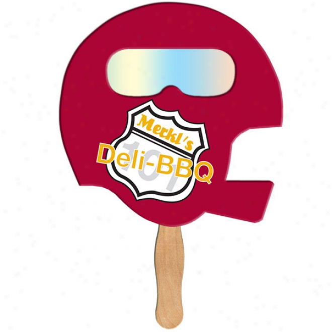 Cool Shades  - Helmet - Stock Shape Hand Held Fan With See Through Fireworks Film