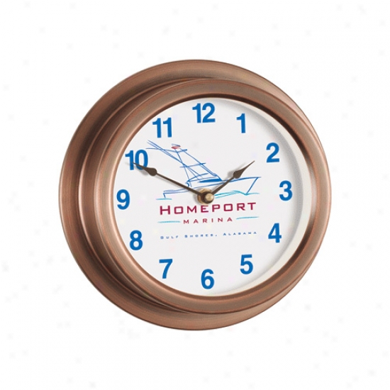 Copper Replica Porthole Clock