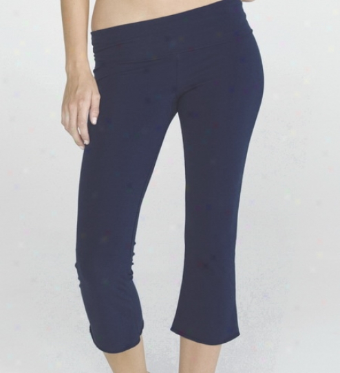 Cotton Spandex Roll Down Capri Pant