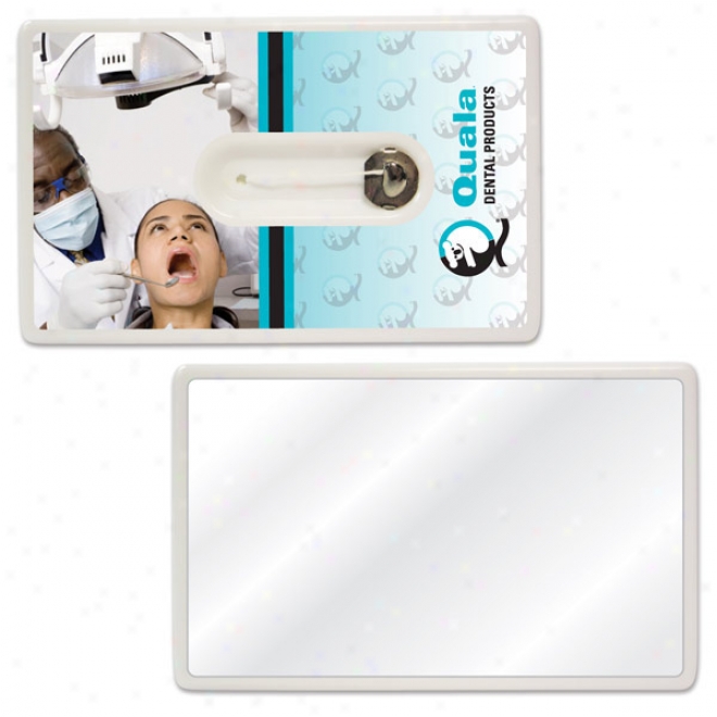 Credit Card Style Dental Floss With Mirror