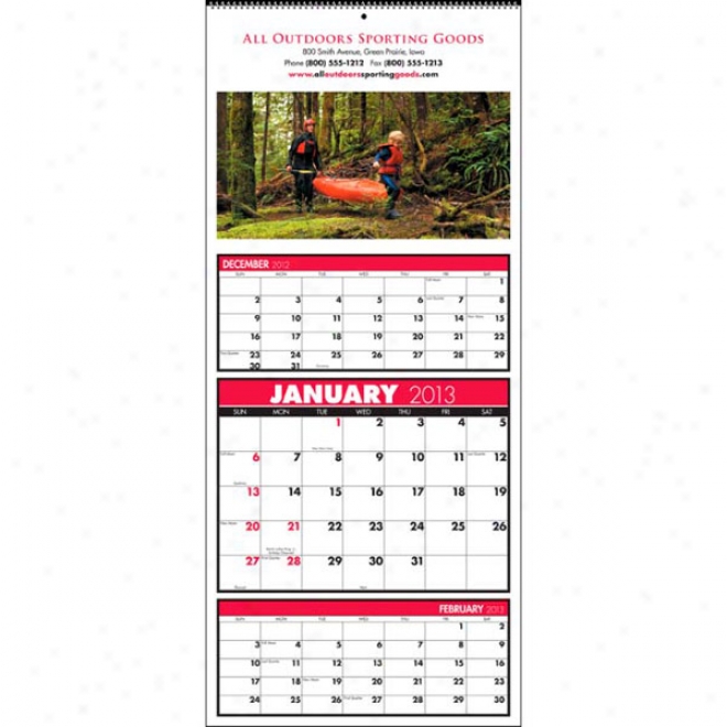 Custom 3-month View Calendar