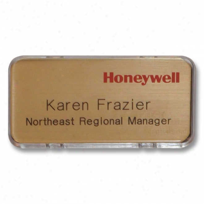 Deluxe Name Badge - Screened & Engraved Snap-it Badges