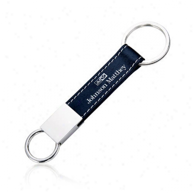 Designer Style Leather Key Holder Attending Large And Small Ring