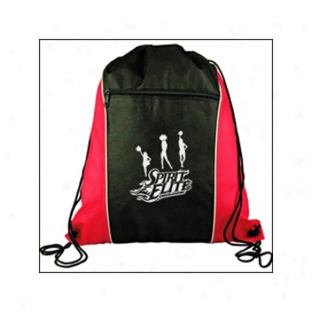 Drawstring Backpack With Zip Pocket