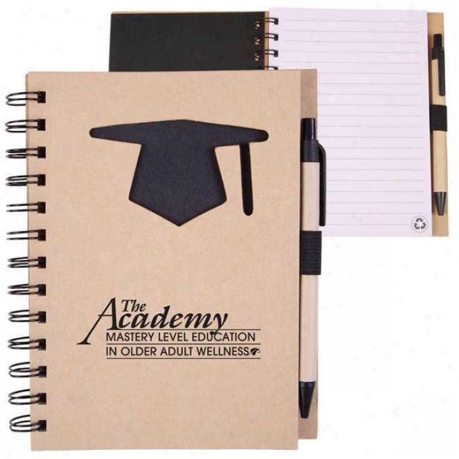 Ecoshapes Recycled Die Cut Notebook:_Graduation Cap