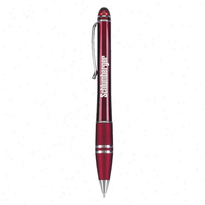 Elite - Pen With A Rubber Comfort Grip, Twist Action And Black Medium Ball Point