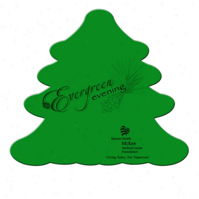 Evergreen - Stock Shape Poster Board Hand Fan With A High Gloss Finish