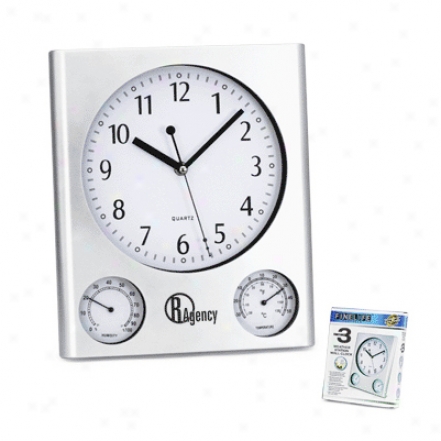 Finelife Weather Station Wall Clock