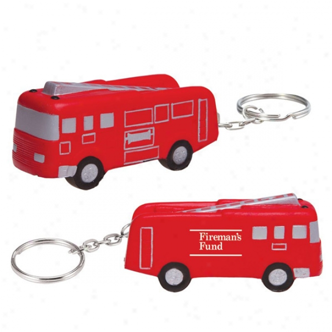 Fire Truck Stress Reliever Key Chain