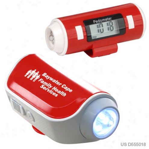 Flashlight And Siren Pedometer