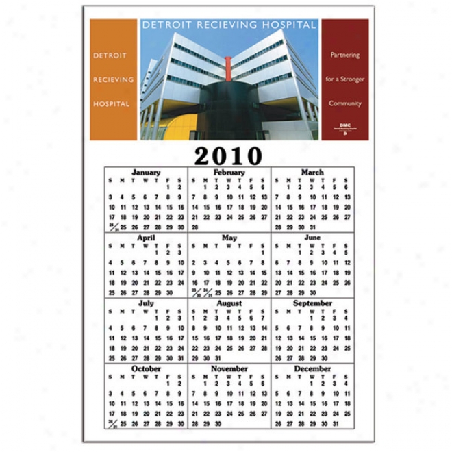 Flat 12" X 18"  Calendwr Made From 18 Pt Board Stock