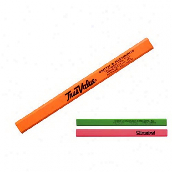 Fluorescent Finish Carpenter Pencil