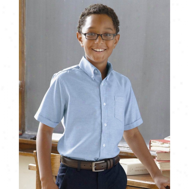 French Toast Boy's Short Sleeve Oxford Shirt