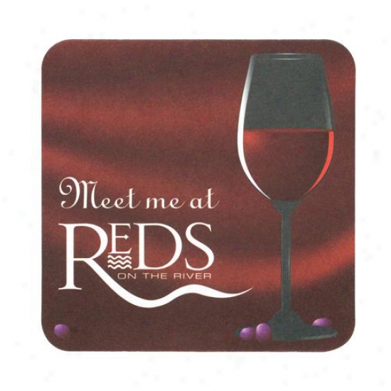 Full Color 40 Pt. Pulp Board Coaster - 4" Sq